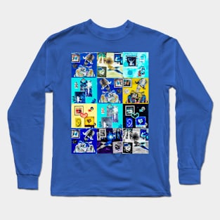 Hello, Yellow Llama Blues Long Sleeve T-Shirt